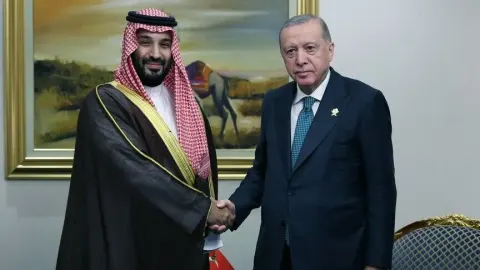 Cumhurbaşkanı Erdoğan, Suudi Arabistan Veliaht Prensi Bin Selman ile görüştü