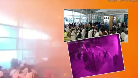 Husilerin vurduğu havalimanında yaşanan dehşetin görüntüleri ortaya çıktı