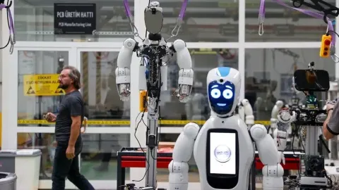 Konya'da geliştirilen insansı robot AKINCI-5 seri üretim aşamasında