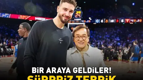Milli basketbolcu Alperen Şengün ile Jackie Chan yan yana! TEBRİK ETTİ