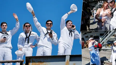 USS Abraham Lincoln, 265 günlük rekorun ardından ABD'ye döndü